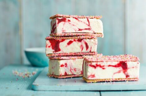 Cherry ripple and white chocolate sandwiches 8 Cherry ripple and white chocolate sandwiches