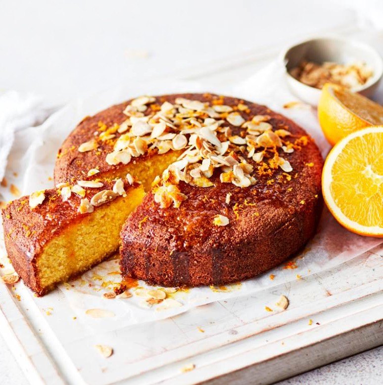 Orange Blossom Almond Polenta Cake