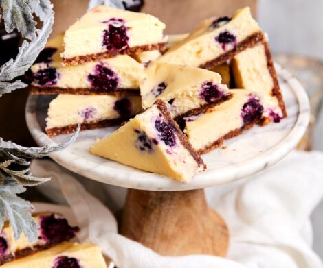 White chocolate and berry cheesecake slice 2 White chocolate and berry cheesecake slice