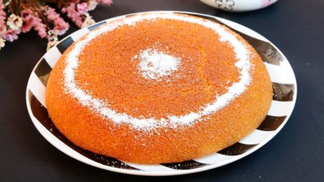 No Bake Semolina Cake with Syrup