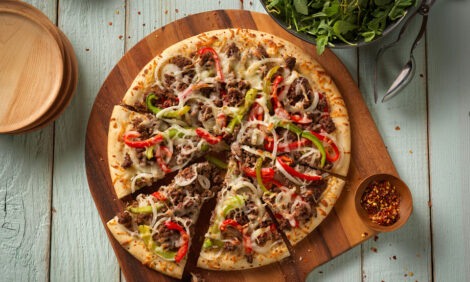 Beef Pepper and Onion Pizza