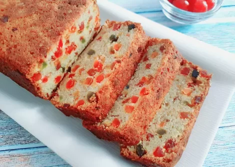Eggless Tutti Frutti Cake