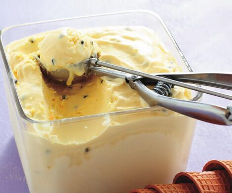 Passionfruit ice cream