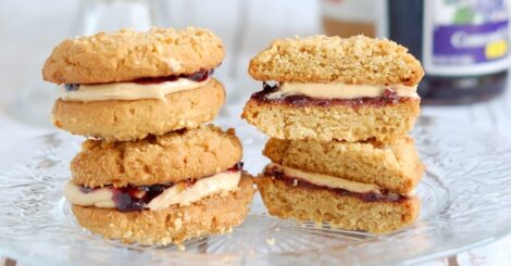 Peanut Butter Jelly Sandwich Cookies