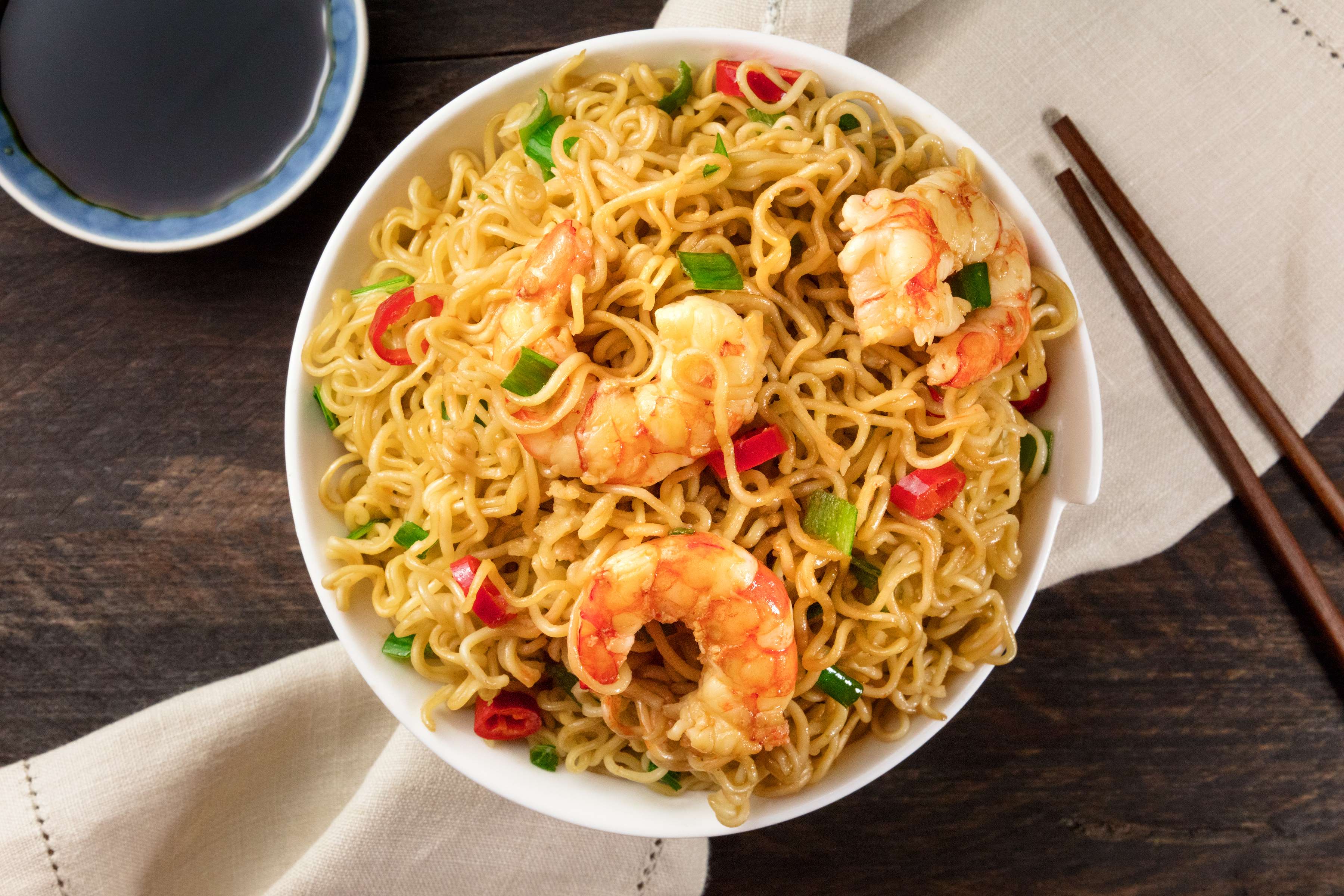 Spicy Shrimp And Noodle Bowls