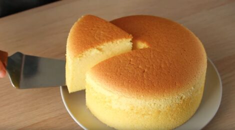 Cotton Sponge Cake with Condensed Milk