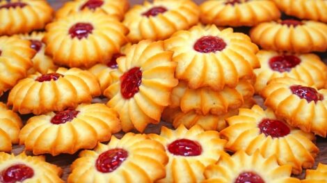 Jam Filled Butter Cookies