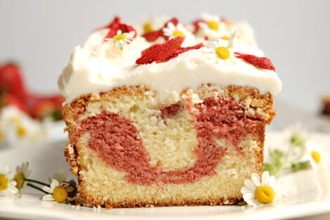 Strawberry Marble Pound Cake