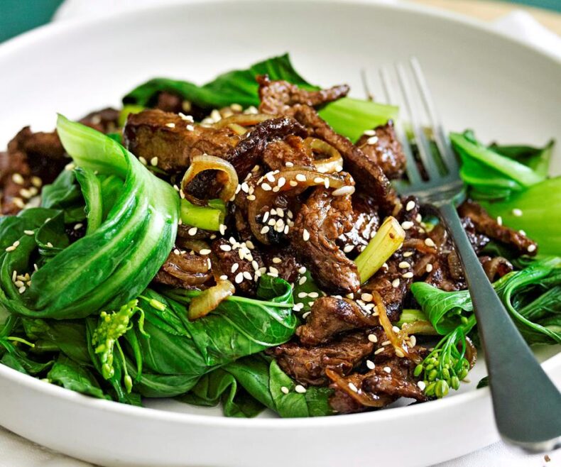 Beef and ginger stir fry