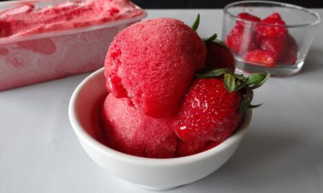 Easiest Strawberry Sorbet