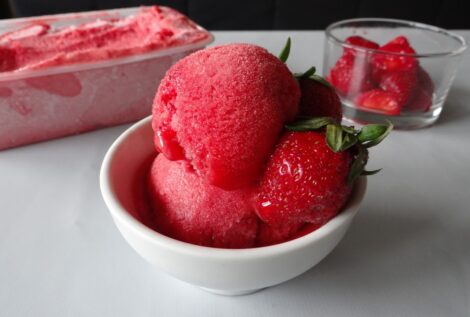 Easiest Strawberry Sorbet