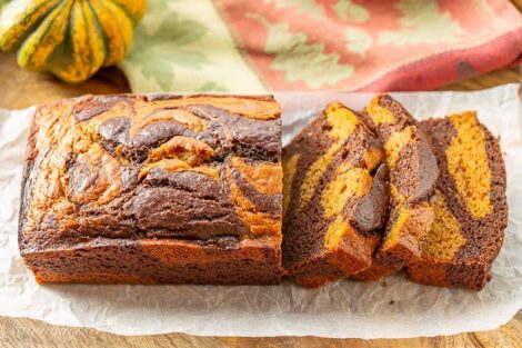 Chocolate Marbled Pumpkin Bread