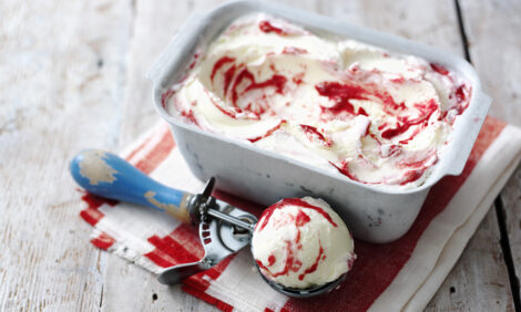 Almond and Raspberry Swirl Ice Cream