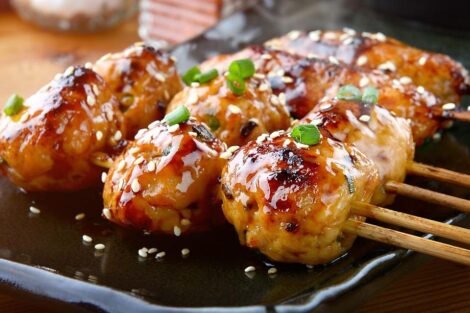 6 Ingredient Teriyaki Meatball Kebabs