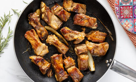 Pan fried pork ribs