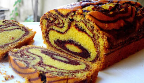 Chocolate and Vanilla Marble Loaf Cake