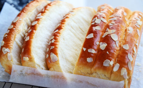 Fragrant and fluffy almond buns