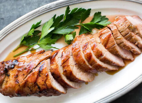 Grilled Pork Tenderloin with Orange Marmalade Glaze