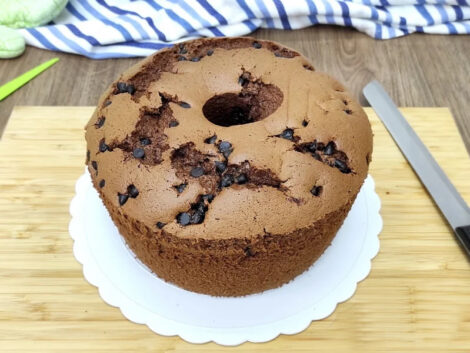 Rich chocolate chiffon cake