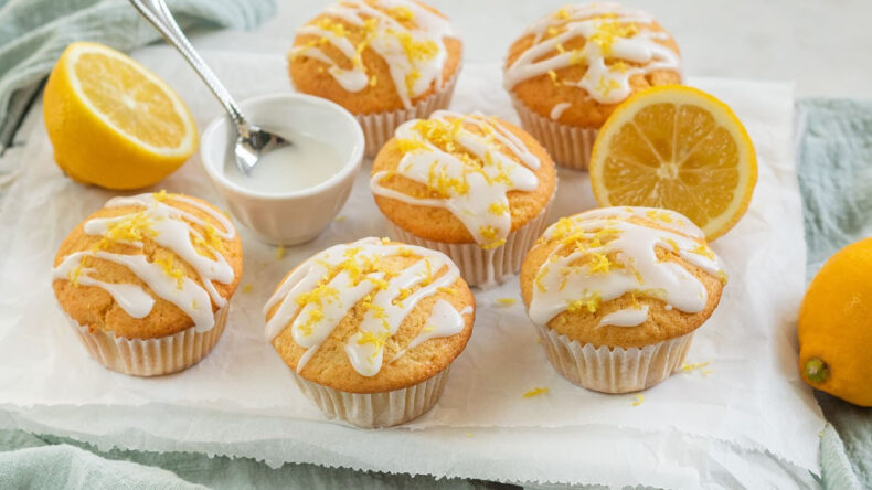 Fresh lemon muffins