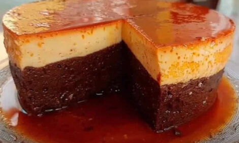 Caramel Custard Pudding Cake