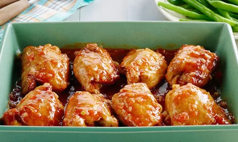 Baked BBQ Chicken Thighs