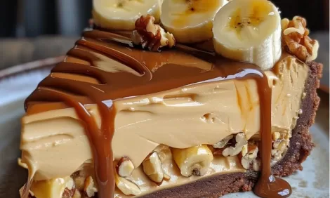 Banana Caramel Nut Cheesecake