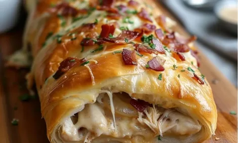 Chicken Bacon Ranch Stromboli