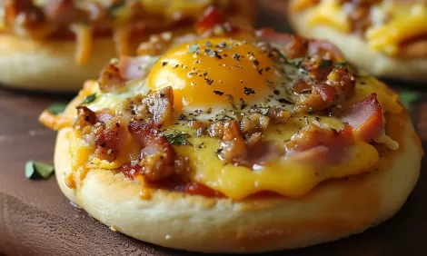 English Muffin Breakfast Pizza