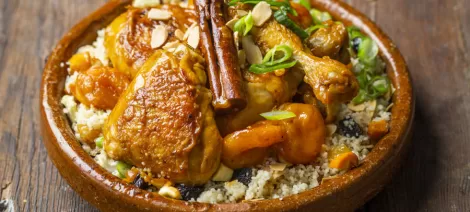 Moroccan Chicken Tagine with Apricots
