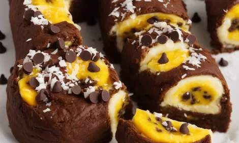 Passion Fruit Chocolate Coconut Roulade