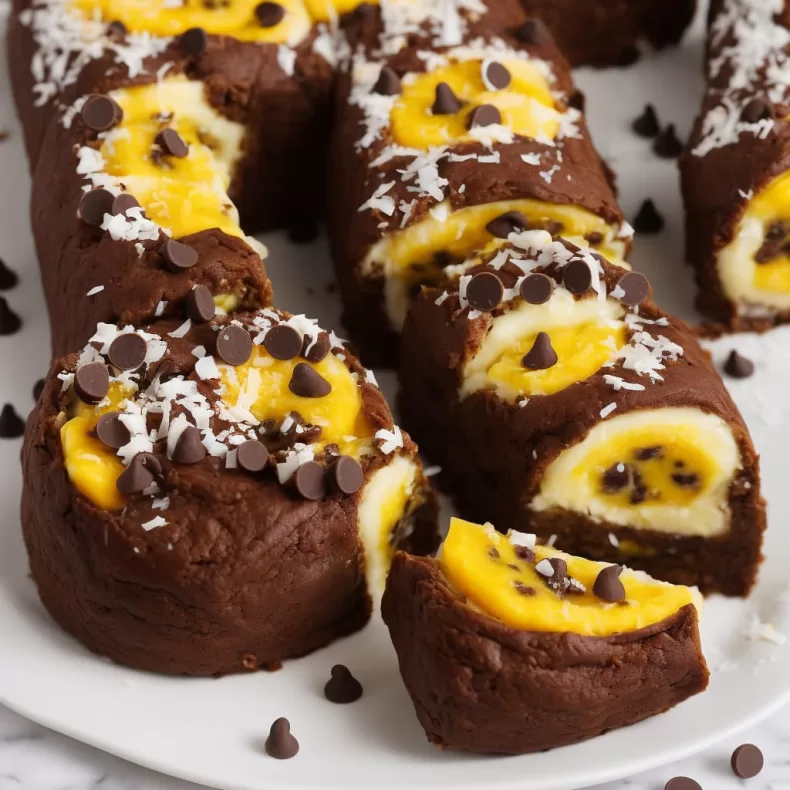 Passion Fruit Chocolate Coconut Roulade
