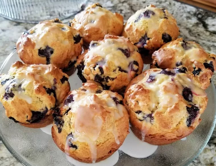 streusel crumbs topped Lemon Blueberry Muffins jpg