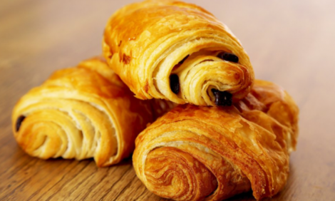 Flakey Croissant Filled With Dark Chocolate