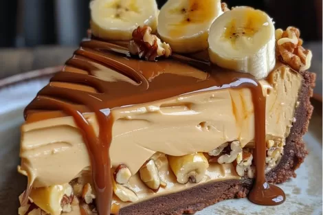 Banana Caramel Nut Cheesecake