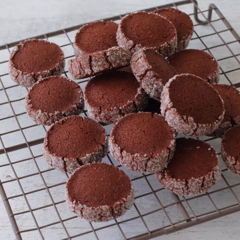 chocolate sable cookies