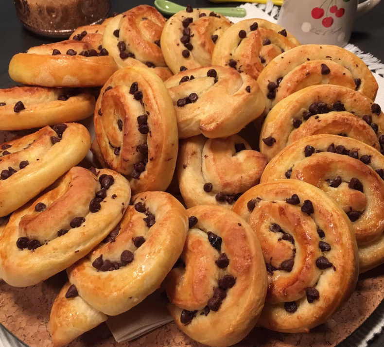 Chocolate Chip Brioche Rolls