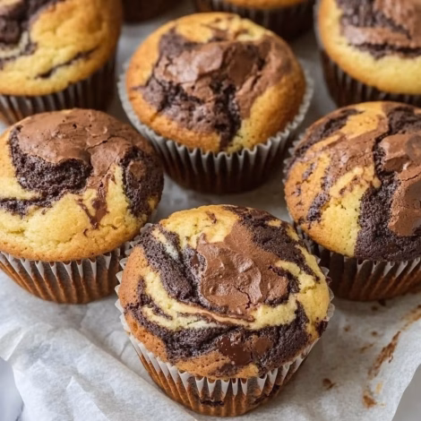 Chocolate Vanilla Swirl Muffins