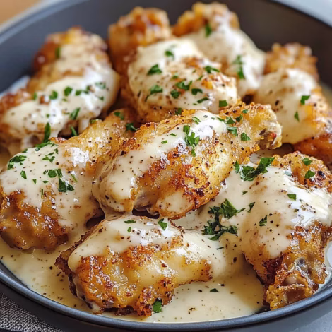 Creamy Parmesan Alfredo Chicken Wings